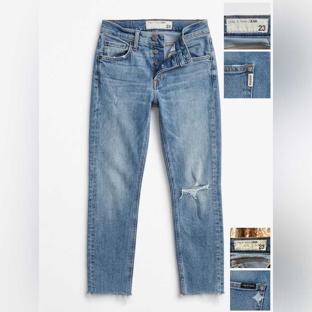 rag & bone Women's Blue Skinny Jeans